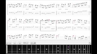 CANON ROCK TAB score for practice カノンロックTAB譜練習用 [upl. by Ellerad]