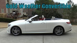 2018 MercedesBenz E 400 4MATIC Cabriolet Review  COLD Weather Convertible [upl. by Ellehcyar]