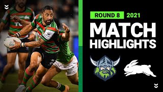 Raiders v Rabbitohs Match Highlights  Round 8 2021  Telstra Premiership  NRL [upl. by Eydie361]