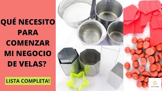 MATERIALES Para Hacer VELAS CASERAS 🗒 Lista COMPLETA [upl. by Moskow774]