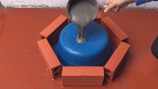 Cement Craft Ideas Bagasse And Cement  Sand How To Make A Simple Flower Pots At Home [upl. by Akiemat340]