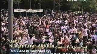 YouTube  Nusrat Fateh Ali Khan in Central Park New Yorkflv [upl. by Anivla296]