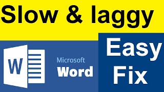 Microsoft word lagging windows 10Fix all problems [upl. by Seitz396]