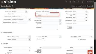 Receivables  Create and Apply a Receipt [upl. by Silenay]