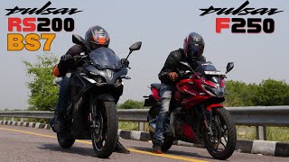 2023 Bajaj Pulsar RS200 Bs7 vs Pulsar F250 Drag Race [upl. by Rol]