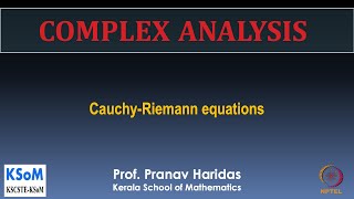 Lecture 34  Cauchy Riemann equations [upl. by Bedad]