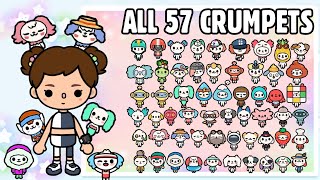 ALL CRUMPETS IN TOCA LIFE WORLD 2021  Toca Boca Crumpets  NecoLawPie [upl. by Notanhoj]