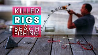 Beach Fishing Rigs  6  KILLER RIGS for Target Species [upl. by Iroc]