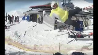 Ski lift accident out of control in Gudauri  Georgia [upl. by Janelle]