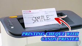 How to Print Cheque with Canon Printer [upl. by Aneer]