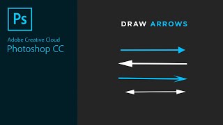 Drawing a line arrow and arrowhead in Photoshop CC [upl. by Imot463]