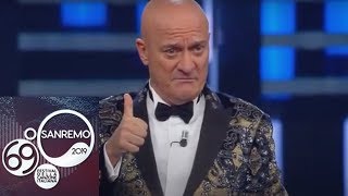 Sanremo 2019  Il monologo di Claudio Bisio su Claudio Baglioni [upl. by Ron574]