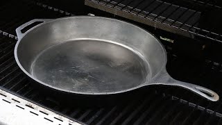 Smoothing and reseasoning a new cast iron pan [upl. by Gary931]