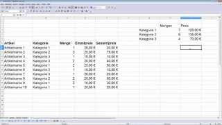 SUMMEWENN  FUNKTION Open Office Calc [upl. by Portugal]