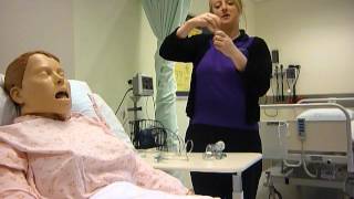 Administering Ventolin using a nebuliser [upl. by Nnaid]