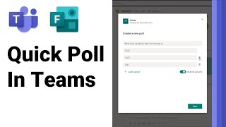 How to create a quick poll in Microsoft Teams 2021 [upl. by Ehling663]