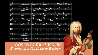 Antonio Vivaldi — Concerto for 4 Violins in B minor Op 3 No 10 RV 580 [upl. by Nailliw540]