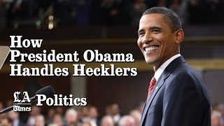 How President Obama handles hecklers [upl. by Nevi]