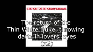 Station to Station  David Bowie  Lyrics [upl. by Morez]