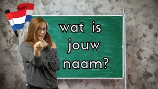 INTRODUCING YOURSELF IN DUTCH  Dutch for BEGINNERS les 2 NT2  A1 [upl. by Elakram]