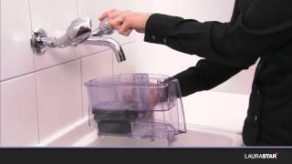 Laurastar  How to fill the water filter with antiscale granules [upl. by Inek]