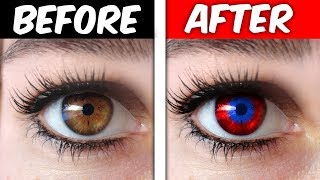 CHANGE YOUR EYE COLOR TRICK IT WORKS OMG [upl. by Ttennaj]