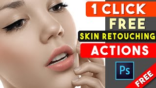 1 Click Skin Retouching Free Photoshop Actions By Shazim Creations ⏬ [upl. by Rihsab]