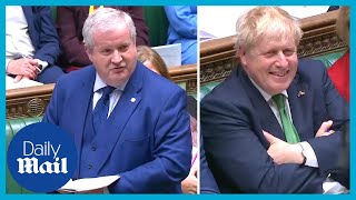 Boris Johnson laughs at Scottish MP Ian Blackfords attacks during PMQs [upl. by Hayes280]