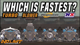 Turbo Vs Blower Vs ProCharger Vs Nitrous  Which Is Fastest  No Limit Drag Racing 20 [upl. by Annat103]