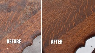 Vintage Furniture Restoration  Part 2  Refinishing an Old Oak Table [upl. by Nary177]