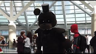 LA Comic Con Cosplaying as Ignited Freddy From TJOC Part 1 [upl. by Allac]