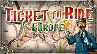 Ticket To Ride  2  Europe Travels 4 Player Gameplay [upl. by Durkee]