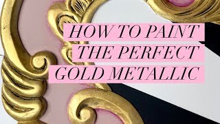 How to Paint the Perfect Gold Metallic on Furniture with Tracey Bellion Traceys Fancy [upl. by Mungovan]