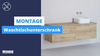 Architekt Waschtischunterschrank  Montage  Megabad [upl. by Marguerite527]