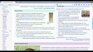 Navigating Wikipedias front page [upl. by Naujik]