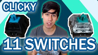 CLICKIEST keyboard switch comparison Cherry Kailh BOX Gateron amp more [upl. by Oned579]