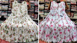 Latest design floral Anarkoli hijab gownlong dress collection 2023  ফ্লোরাল আনারকলি গাউন [upl. by Belle]