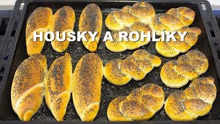 Recept na rohlíky a housky [upl. by Eidnam]