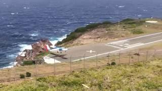 Landing on SABA island Worlds Shortest Runway Juancho E Yrausquin Airport SAB [upl. by Ahders]