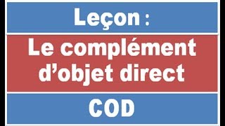 Le complément dobjet direct [upl. by Ahsyle]