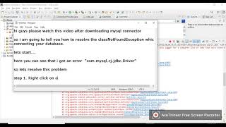 ClassNotFoundException commysqlcjjdbcDriver in eclipse [upl. by Burkitt]