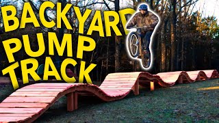 Building a WOODEN Pump Track in our Backyard [upl. by Jeffcott]