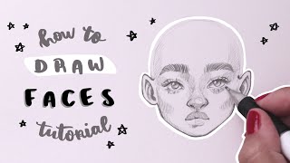 How I Draw Faces  Updated Tutorial [upl. by Jourdain]