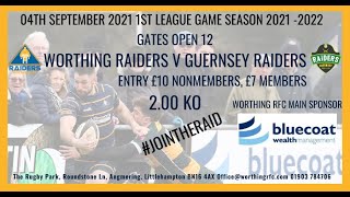 Worthing Raiders V Guernsey Raiders 040921 [upl. by Selby]