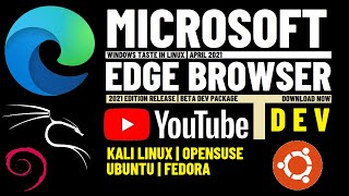 How to Install Edge Browser on Kali Linux 20211  Edge Internet Browser Linux  Dev Edge Browser [upl. by Altheta490]