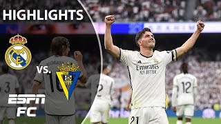 Real Madrid vs Cádiz  LALIGA Highlights  ESPN FC [upl. by Quennie]