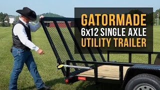 Gatormade 6x12 Single Axle Utility Trailer [upl. by Eniawd68]