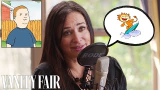 Pamela Adlon Bobby from King of the Hill Improvises 8 New Cartoon Voices  Vanity Fair [upl. by Kyred]