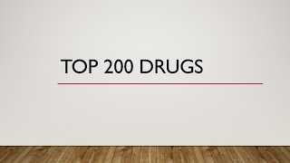 Top 200 Drugs Pronunciation Generic names Brand names [upl. by Reinnej]