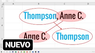 EXCEL Como SEPARAR nombres y apellidos en excel con formulas [upl. by Elime]